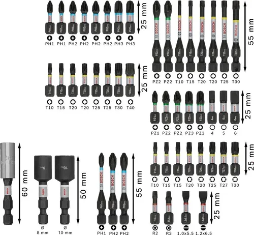Zestaw bitów BOSCH Professional 2608521U89 (50 elementów)
