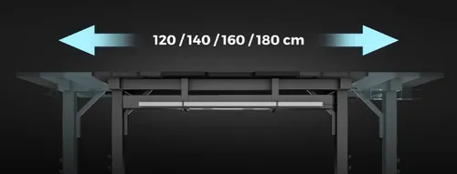 Biurko gamingowe narożne GENESIS Holm Modular 160 Czarny