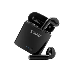 Słuchawki bezprzewodowe Savio TWS-02 Dokanałowe Bluetooth 5.0 Czarny