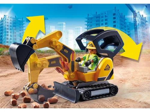 PLAYMOBIL 70443 Yapı elemanına sahip küçük ekskavatör