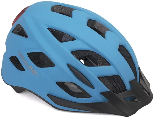 Kask rowerowy AUTHOR Pulse LED X8 Niebieski MTB z lampką (rozmiar M)