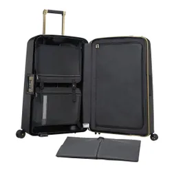 Большой чемодан Samsonite S'Cure DLX-black / Gold deluscious