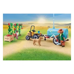 Playmobil Country Figures Set 71442 Трактор с прицепом и цистерной для воды