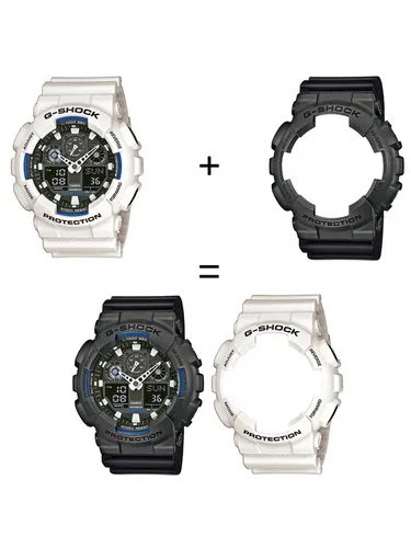 Casio Zegarek SET GA-100B-7AER + BEZEL 10467795 + PASEK 10347688