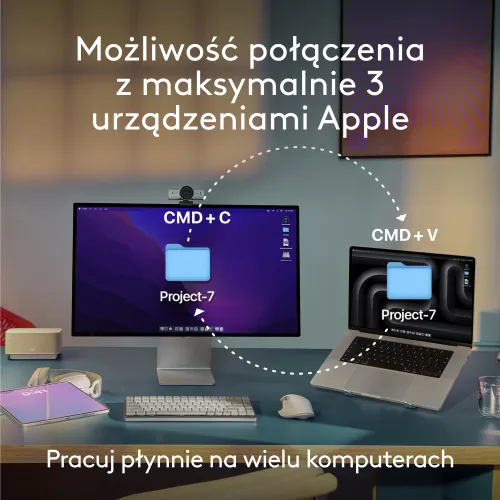 Klawiatura membranowa Logitech MX Keys S dla Mac Szary