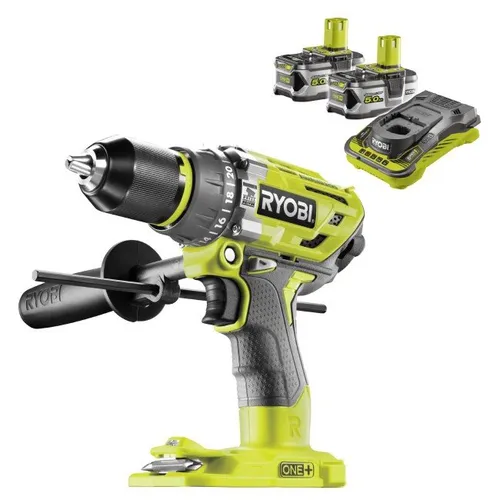 Wiertarko-wkrętarka RYOBI R18PD7-0 + Akumulator RYOBI RC18150-250 5Ah 18V + Ładowarka