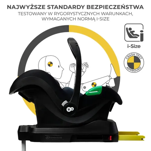 Fotelik samochodowy KINDERKRAFT Mink Pro I-Size z bazą (40-75 cm) Czarny