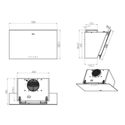 Okap Whirlpool AKR 037 G BL Czarny