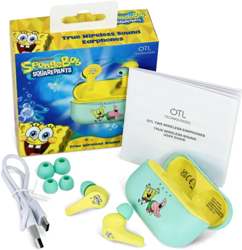 Słuchawki dokanałowe OTL SpongeBob SquarePants Turkusowo-żółty