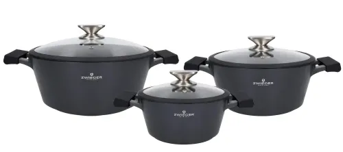 Zestaw Garnków ZWIEGER Black Stone (6 elementów)