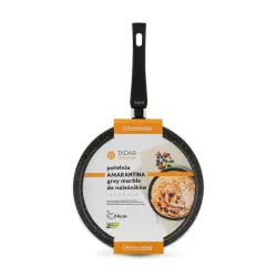 Patelnia do naleśników nieprzywierająca Tadar Amarantina Grey Marble 24 cm indukcja