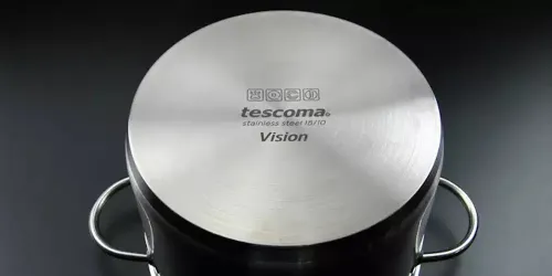 TESCOMA Vision niski 4 l - garnek ze stali nierdzewnej z pokrywką