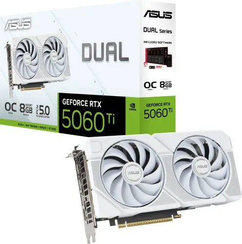 Karta graficzna ASUS Dual GeForce RTX 5060 Ti White OC 8GB GDDR7 128bit DLSS 4
