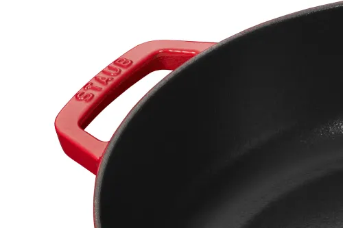 STAUB 24 cm - patelnia żeliwna z pokrywką