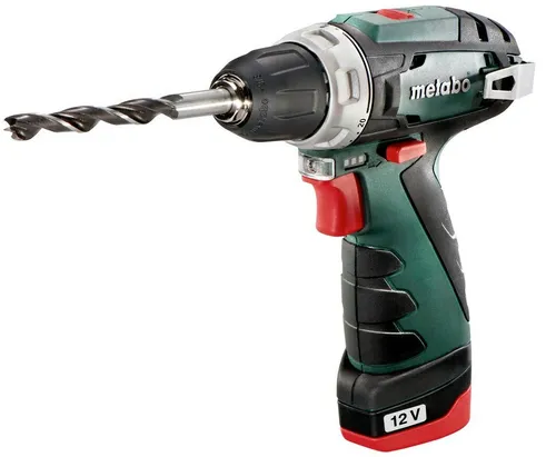 Wiertarko-wkrętarka Metabo PowerMaxx BS Basic 12 V (600984000), 2 akumulatory 2 Ah, Ładowarka