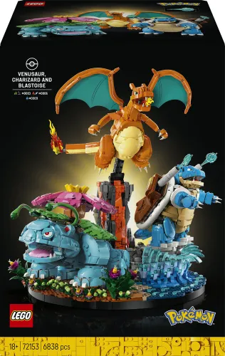 LEGO 72153 Pokémon Venusaur, Charizard i Blastoise