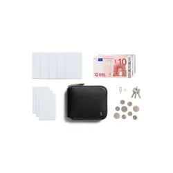 Bellroy кожаный кошелек на молнии RFID - черный