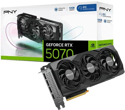 Karta graficzna PNY GeForce RTX 5070 Overclocked Triple Fan 12GB DLSS 4