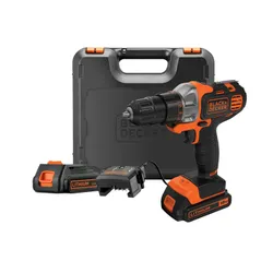 Akülü Matkap tornavidası Black &amp; Decker MULTİEVO MT218KB 18 V 2x1.5 Ah Pil