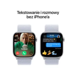 Apple Watch Series 10 GPS + Cellular koperta 46mm aluminium srebrny opaska sportowa błękitny obłok