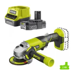 Szlifierka kątowa RYOBI R18AG-0 + Akumulator RYOBI ONE+ RC18120-120 2Ah 18V + ładowarka