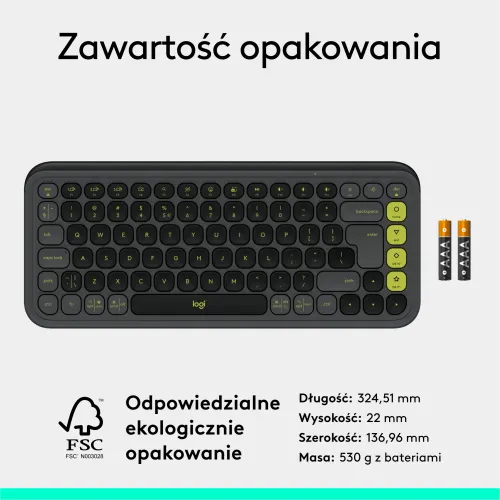 Klawiatura membranowa Logitech POP Icon Keys Grafitowy