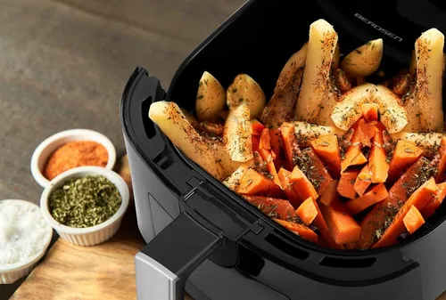 Frytkownica beztłuszczowa Air Fryer BERDSEN BD-652 5l Czarno-srebrny