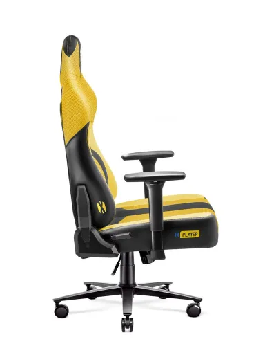 Fotel Diablo Chairs X-Player 2.0 Normal Size Gamingowy do 150kg Skóra ECO Tkanina Dark sunflower