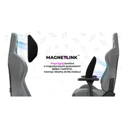 Fotel YUMISU 2050 Magnetic Jasnoszaro-czarny