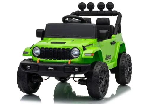 Auto Na Akumulator Jeep Rubicon 2X200W 24V Eva Skóra LED Pilot Radio MP3