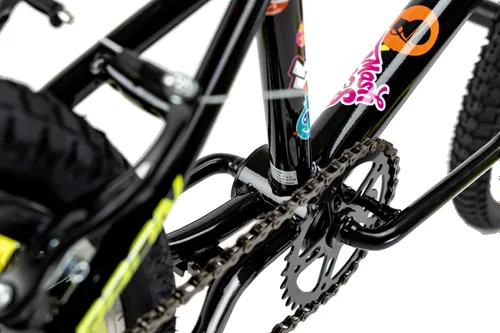 Rower dziecięcy KARBON BMX 20 cali dla chłopca Czarno-limonkowy