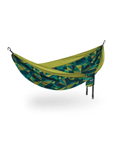 Hamak turystyczny ENO DoubleNest Print Hammock - boulder/melon