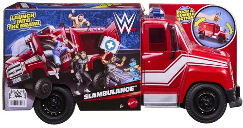 Samochód MATTEL WWE Slambulance karetka do rozbijania JMR51