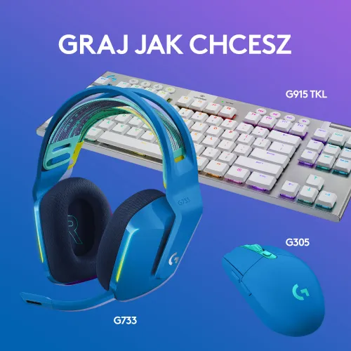 Наушники геймерские / игровые Logitech G733 Lightspeed Синий (981-000943)