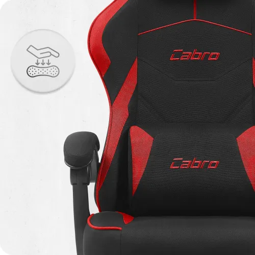 Fotel gamingowy CABRO C502 Czarno-Czerwony