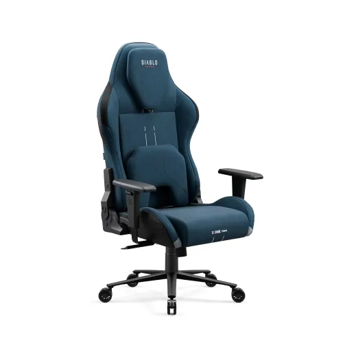 Fotel Diablo Chairs X.One Prime, Normal Size, Meta Ocean Gamingowy Do 140kg Tkanina Niebieski