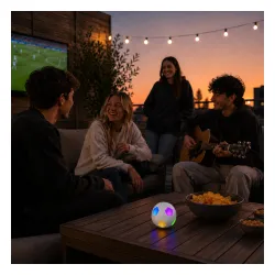 Głośnik Bluetooth Musicmate MM-SB40-W FootballWave LED 5W Biały