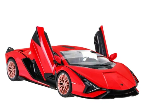 Duży samochód zdalnie sterowany COIL RC Lamborghini SIAN otwierane drzwi światła czerwony