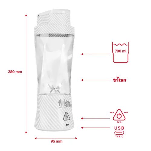 Blender kielichowy Webber PB500 0,7l Biały