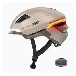 Kask rowerowy z kierunkowskazami ABUS Hyp-E champagne gold