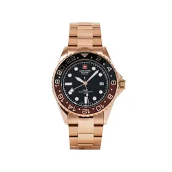 İsviçre Alpine Askeri Saati 7052.1164 Black / Rose Gold / Rose Gold