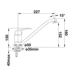 Bateria BLANCO Daras-F 521751 Chrom