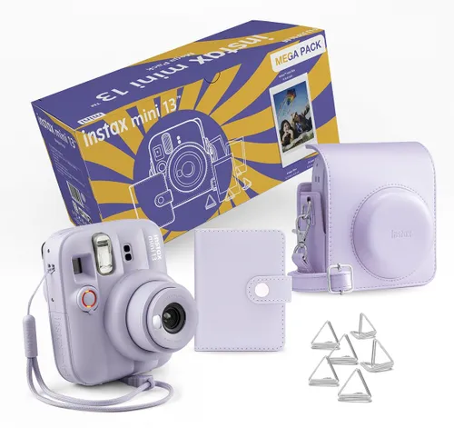 Aparat FUJIFILM Instax Mini 13 Fioletowy + Pokrowiec + Album + Spinacze