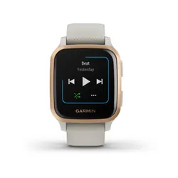 Смарт-часы Garmin Venu Sq Music песочный с алюминиевым безелем цвета розовое золото (010-02426-11)