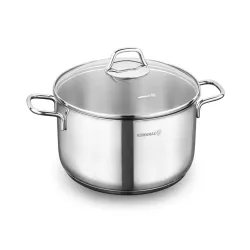 Garnek ze stali nierdzewnej z pokrywką KORKMAZ PERLA 5,5 l