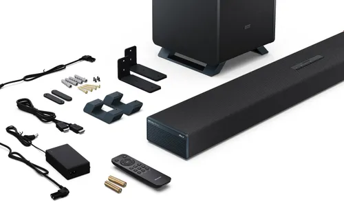 Soundbar SHARP HT-SBW55121 Czarny 5.1.2-kanałowy, Bezprzewodowy Subwoofer, HDMI eARC, Dolby Atmos, 4K, BT
