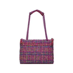 Kurt Geiger 690-Tweed Lg Kensington Moale 647458609 Fushia CMB Bag
