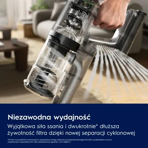 Odkurzacz Electrolux Hygienic 600 WET EP61H21WET 50min Funkcja mycia Wymienny akumulator