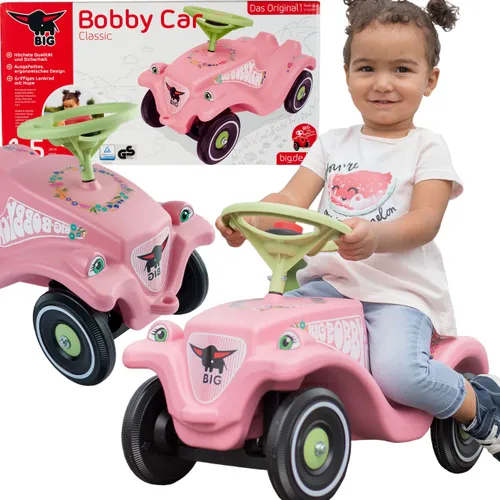 Big Jeździk Bobby Car Classic Flower Różowy