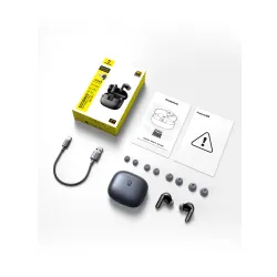Słuchawki bezprzewodowe Baseus Bass BP1 Pro ANC Dokanałowe Bluetooth 6.0 Czarny